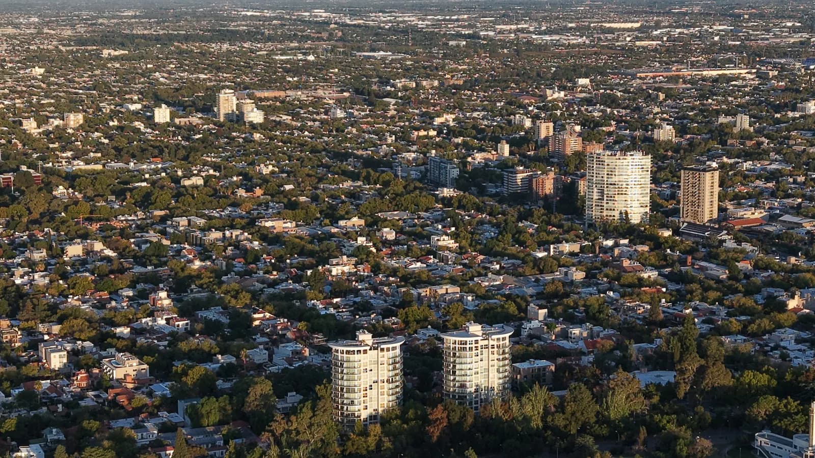 Vista aérea de Mendoza